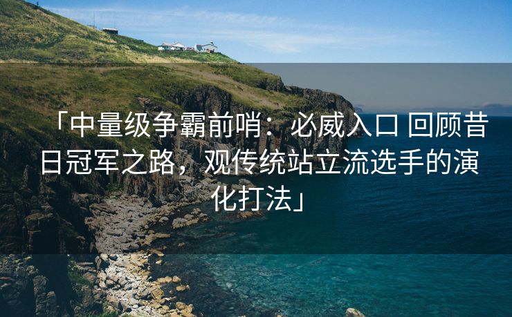 「中量级争霸前哨：必威入口 回顾昔日冠军之路，观传统站立流选手的演化打法」