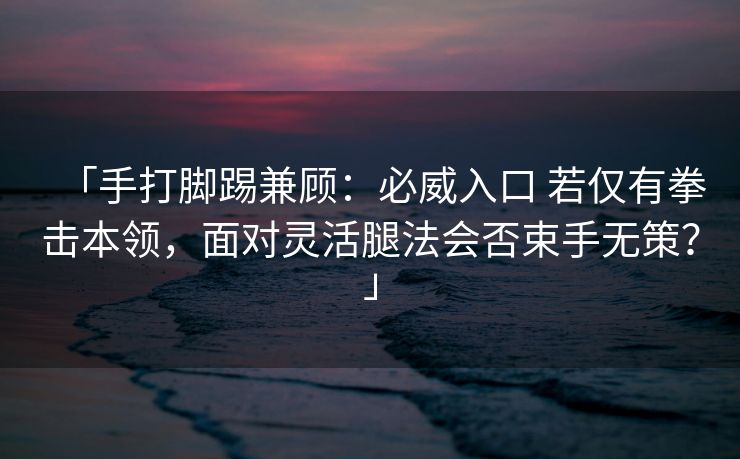 「手打脚踢兼顾：必威入口 若仅有拳击本领，面对灵活腿法会否束手无策？」